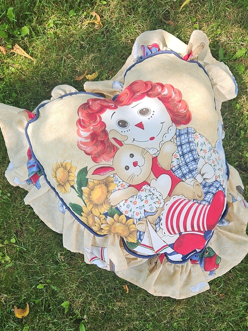 Raggedy Ann Heart Pillow